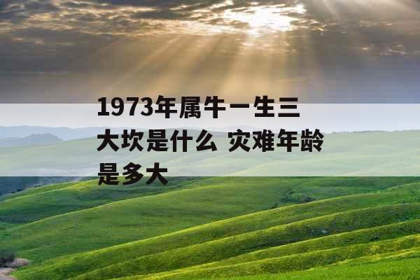 1973年属牛一生三大坎是什么 灾难年龄是多大