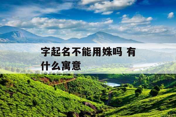 字起名不能用姝吗 有什么寓意