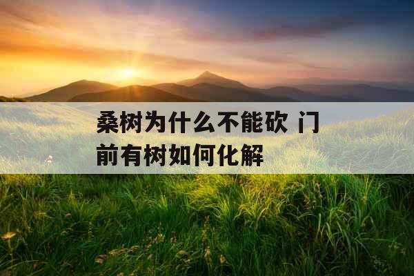 桑树为什么不能砍 门前有树如何化解