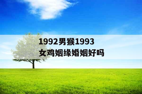 1992男猴1993女鸡姻缘婚姻好吗
