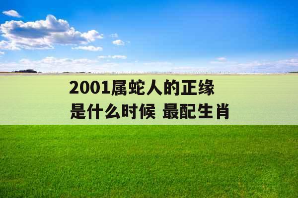 2001属蛇人的正缘是什么时候 最配生肖