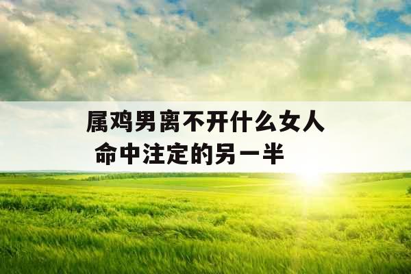 属鸡男离不开什么女人 命中注定的另一半