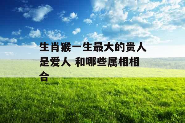 生肖猴一生最大的贵人是爱人 和哪些属相相合