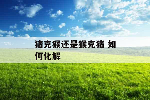 猪克猴还是猴克猪 如何化解