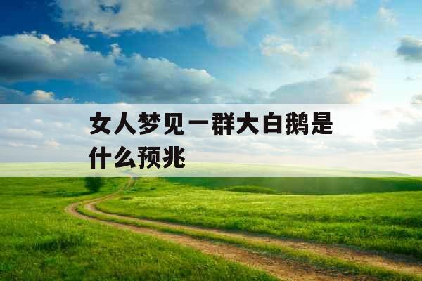 女人梦见一群大白鹅是什么预兆