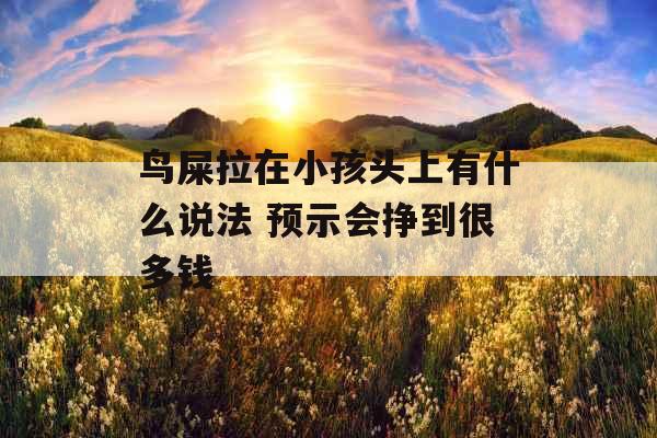 鸟屎拉在小孩头上有什么说法 预示会挣到很多钱 鸟屎拉在小孩头上有什么说法 预示会挣到很多钱