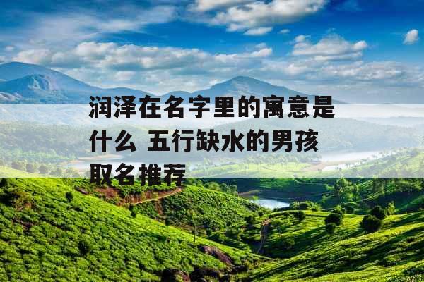 润泽在名字里的寓意是什么 五行缺水的男孩取名推荐