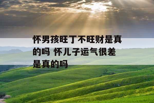 怀男孩旺丁不旺财是真的吗 怀儿子运气很差是真的吗