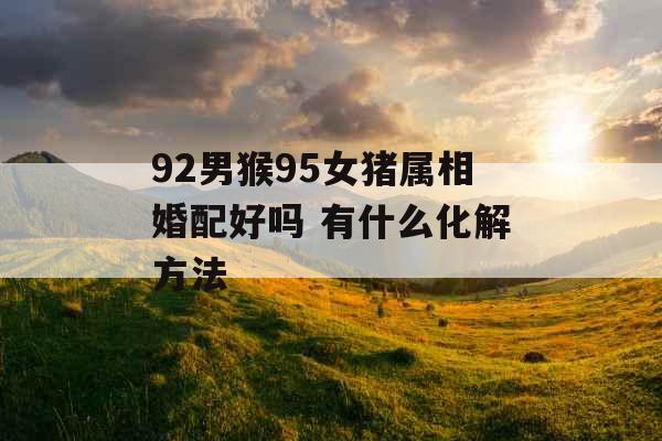 92男猴95女猪属相婚配好吗 有什么化解方法