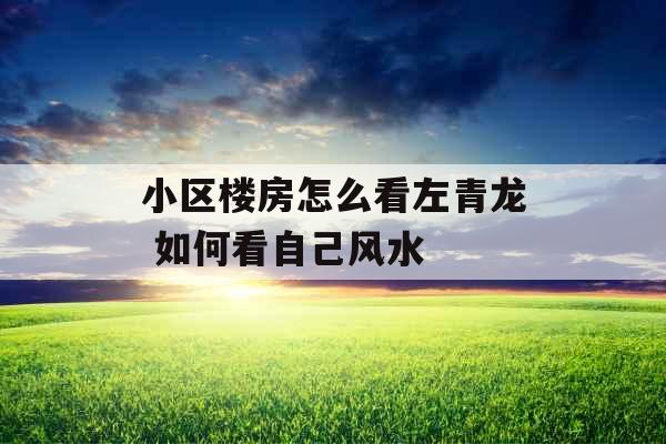 小区楼房怎么看左青龙 如何看自己风水