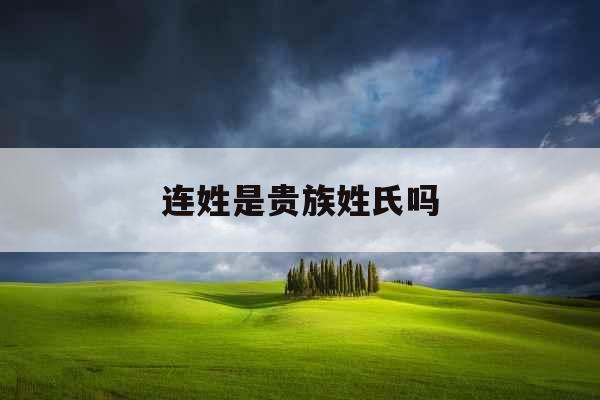 连姓是贵族姓氏吗