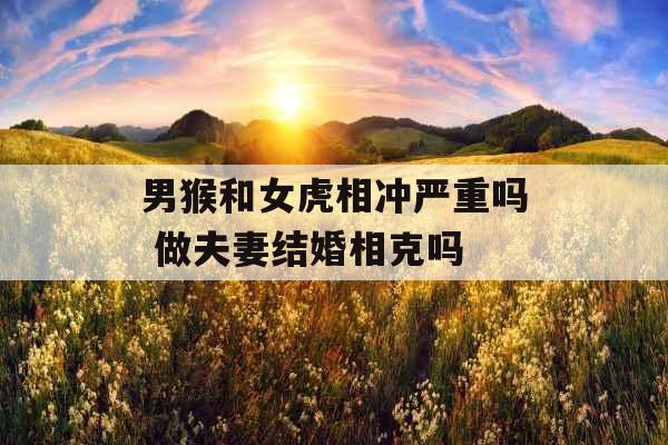 男猴和女虎相冲严重吗 做夫妻结婚相克吗