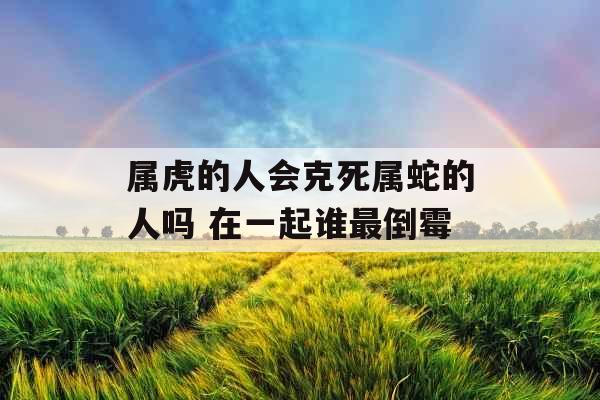 属虎的人会克死属蛇的人吗 在一起谁最倒霉