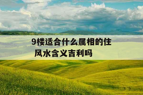 9楼适合什么属相的住 风水含义吉利吗