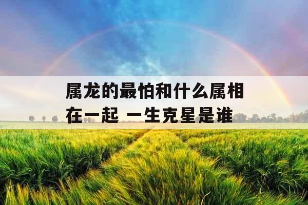 属龙的最怕和什么属相在一起 一生克星是谁 属龙的最怕和什么属相在一起 一生克星是谁