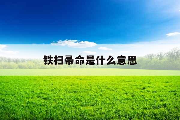 铁扫帚命是什么意思