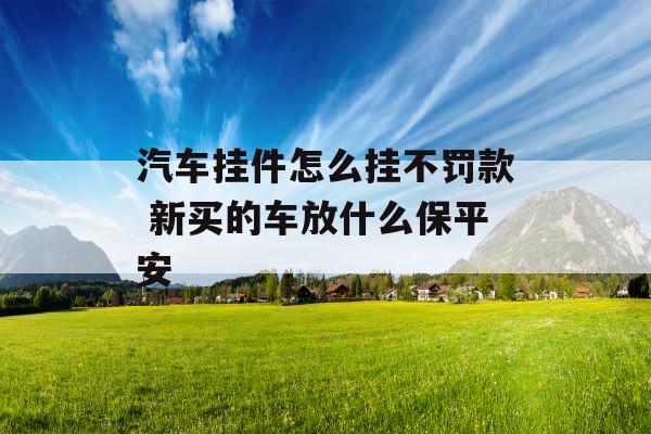 汽车挂件怎么挂不罚款 新买的车放什么保平安