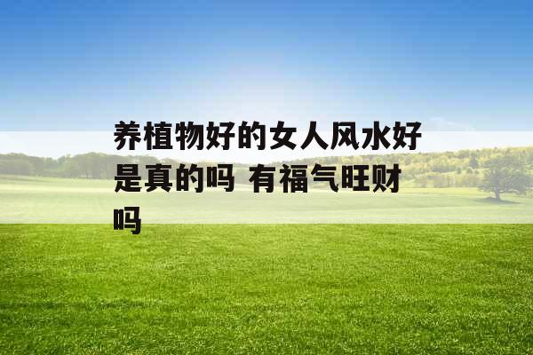 养植物好的女人风水好是真的吗 有福气旺财吗