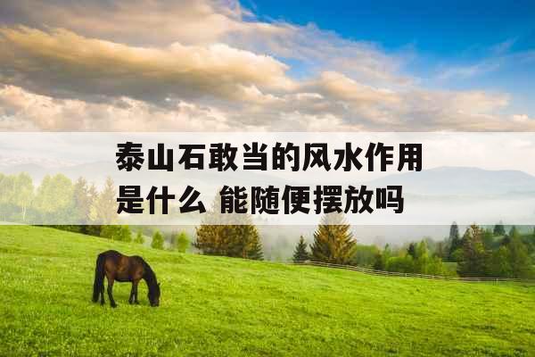 泰山石敢当的风水作用是什么 能随便摆放吗 泰山石敢当的风水作用是什么 能随便摆放吗