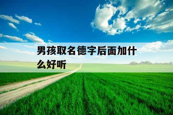 男孩取名德字后面加什么好听