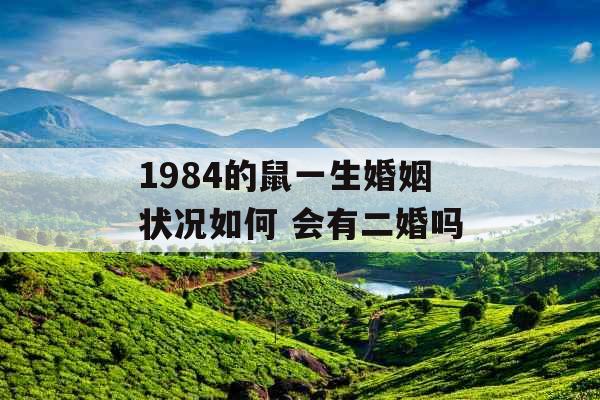 1984的鼠一生婚姻状况如何 会有二婚吗