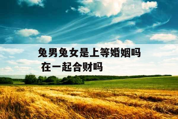 兔男兔女是上等婚姻吗 在一起合财吗 兔男兔女是上等婚姻吗 在一起合财吗