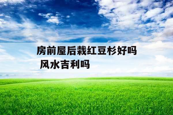 房前屋后栽红豆杉好吗 风水吉利吗 房前屋后栽红豆杉好吗 风水吉利吗