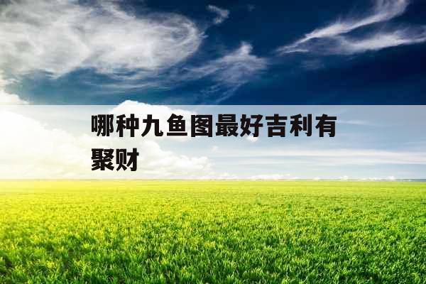 哪种九鱼图最好吉利有聚财