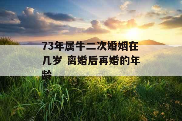 73年属牛二次婚姻在几岁 离婚后再婚的年龄