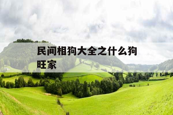 民间相狗大全之什么狗旺家