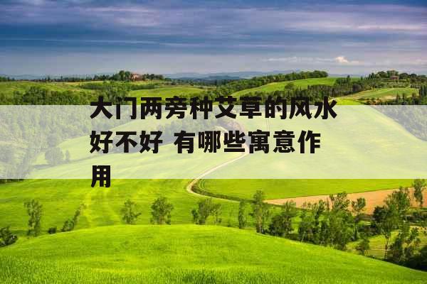 大门两旁种艾草的风水好不好 有哪些寓意作用