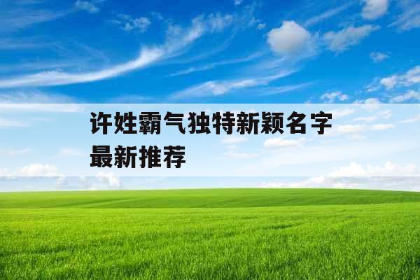 许姓霸气独特新颖名字最新推荐
