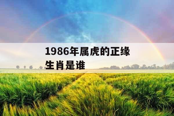 1986年属虎的正缘生肖是谁