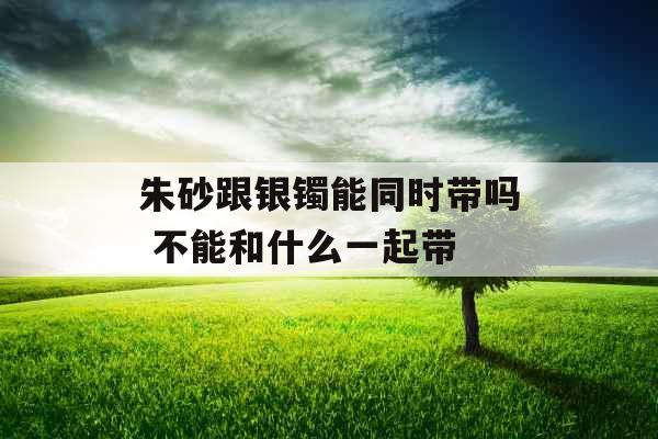 朱砂跟银镯能同时带吗 不能和什么一起带 朱砂跟银镯能同时带吗 不能和什么一起带