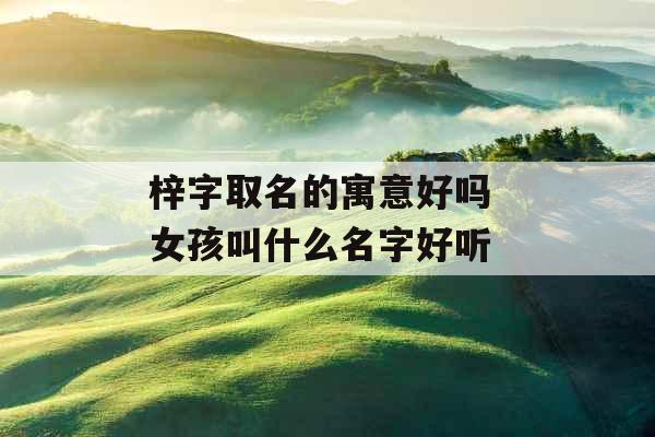 梓字取名的寓意好吗 女孩叫什么名字好听
