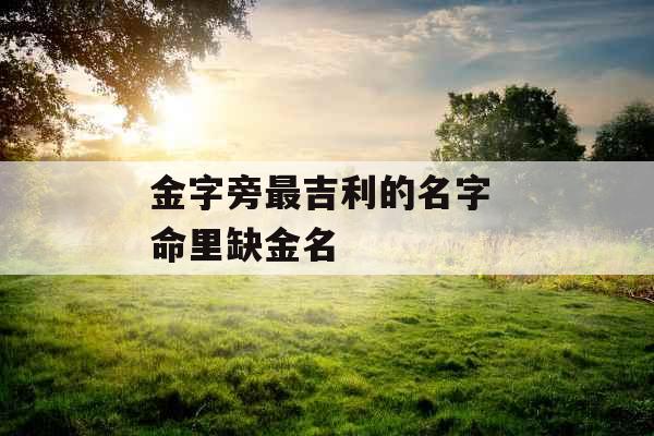 金字旁最吉利的名字 命里缺金名