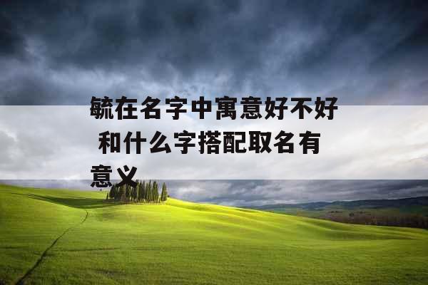 毓在名字中寓意好不好 和什么字搭配取名有意义 毓在名字中寓意好不好 和什么字搭配取名有意义