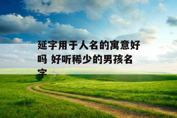 延字用于人名的寓意好吗 好听稀少的男孩名字