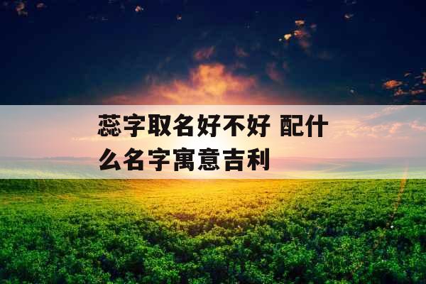 蕊字取名好不好 配什么名字寓意吉利