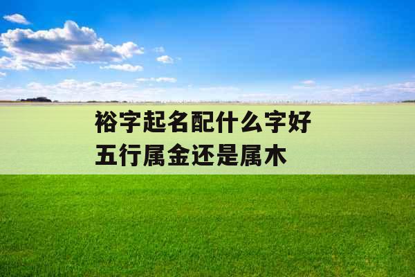 裕字起名配什么字好 五行属金还是属木