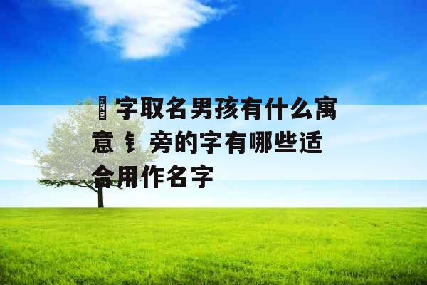 钖字取名男孩有什么寓意 钅旁的字有哪些适合用作名字