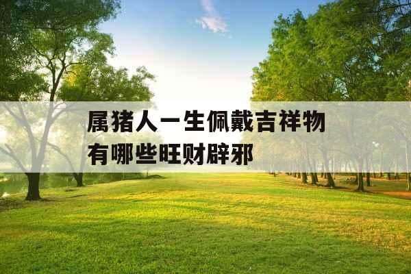 属猪人一生佩戴吉祥物有哪些旺财辟邪 属猪人一生佩戴吉祥物有哪些旺财辟邪