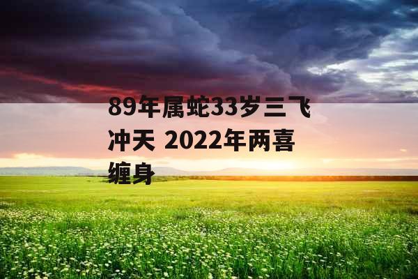 89年属蛇33岁三飞冲天 2022年两喜缠身