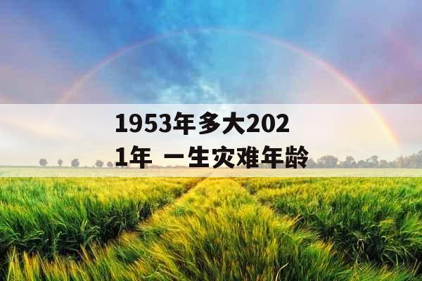 1953年多大2021年 一生灾难年龄