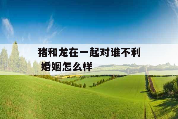 猪和龙在一起对谁不利 婚姻怎么样