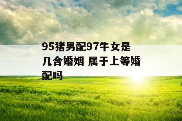 95猪男配97牛女是几合婚姻 属于上等婚配吗