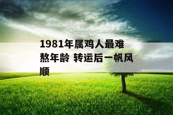 1981年属鸡人最难熬年龄 转运后一帆风顺 1981年属鸡人最难熬年龄 转运后一帆风顺