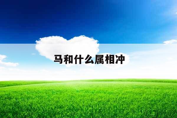 马和什么属相冲