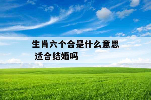 生肖六个合是什么意思 适合结婚吗 生肖六个合是什么意思 适合结婚吗