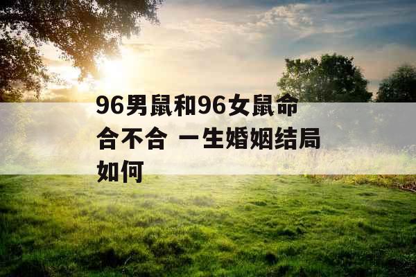 96男鼠和96女鼠命合不合 一生婚姻结局如何 96男鼠和96女鼠命合不合 一生婚姻结局如何